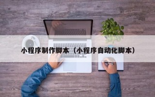 定边小程序制作脚本（小程序自动化脚本）