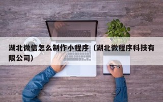 定边湖北微信怎么制作小程序（湖北微程序科技有限公司）